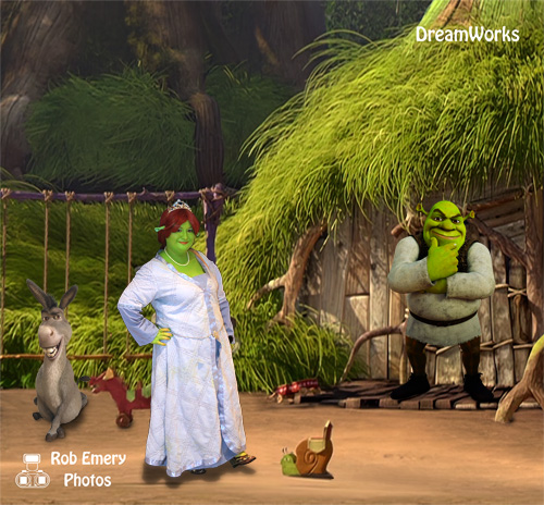 Fiona and Shrek at their swamp home